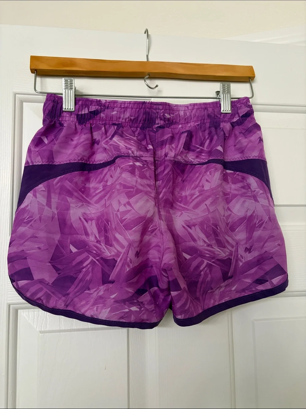 Under Armour Purple Patterned Girls' Athletic Shorts